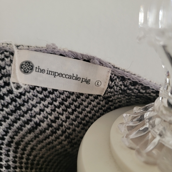 Open Front Grey Leopard Pocket Long Hooded Cardigan Size L Large - Picture 10 of 13